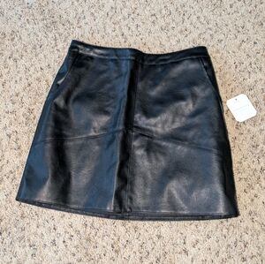 Altar'd State Sleek Black Mini Skirt